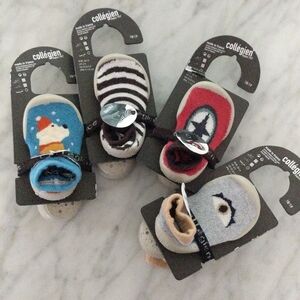NWT Collegien Sock Shoes/ Slippers For New Born Baby/ Grow In The Dark